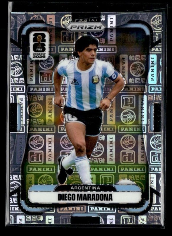 2026 Prizm FIFA World Cup Diego Maradona Panini Logo #/61 Argentina #21
