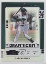 2021 Panini Contenders Draft Ticket Purple 30/99 Starling Marte #52 18ia