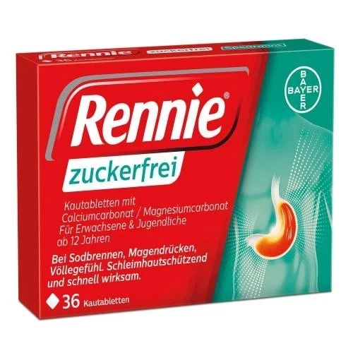 BAYER VITAL GMBH RENNIE zuckerfrei Kautabletten 36 ST PZN 19637898