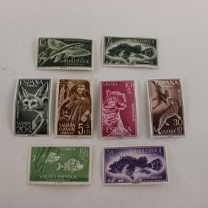 Lot Of 8 Spanish Sahara Commemorative Stamps Mint Lightly Hinged