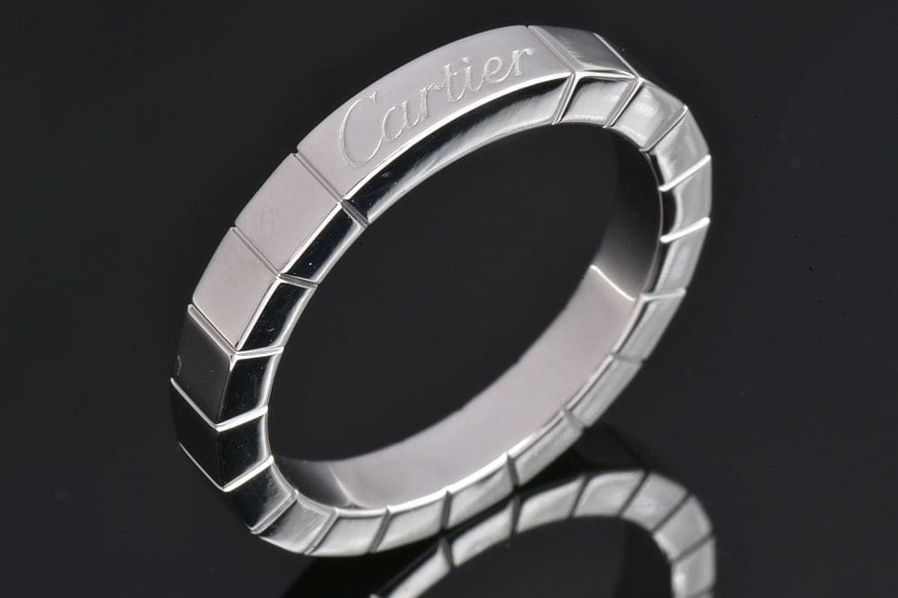 Cartier Lanieres 18K White Gold Ring Size US 5.75-6 Authentic Jewelry #00093-image