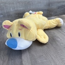 Vintage Fisher Price Yellow Rumple Bear Blue Nose 1998 Floppy Plush 16"