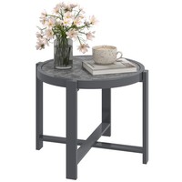 Beistelltisch Gartentisch Rund Wetterfest Aluminium Balkontisch Mit Marmoroptik