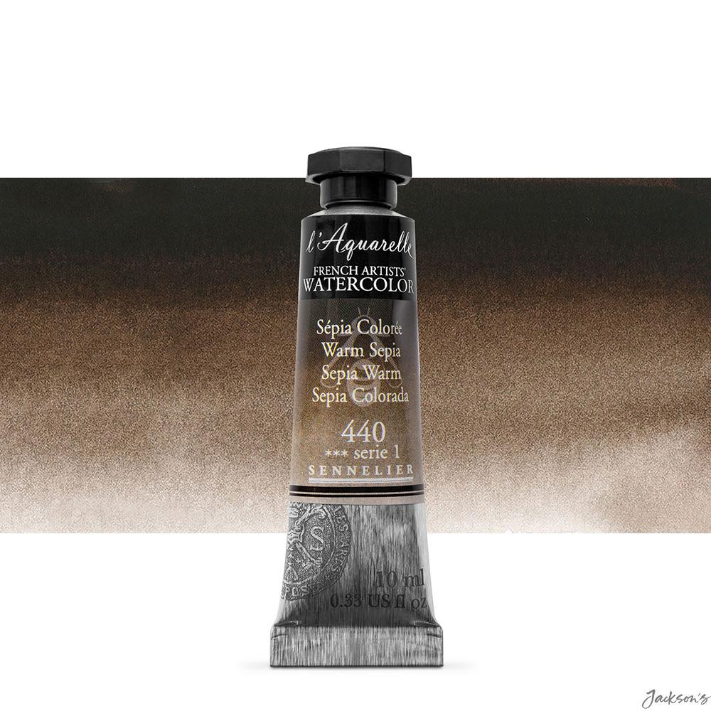 Sennelier L'Aquarelle Watercolour Paint Tube 10ml Warm Sepia For Artists