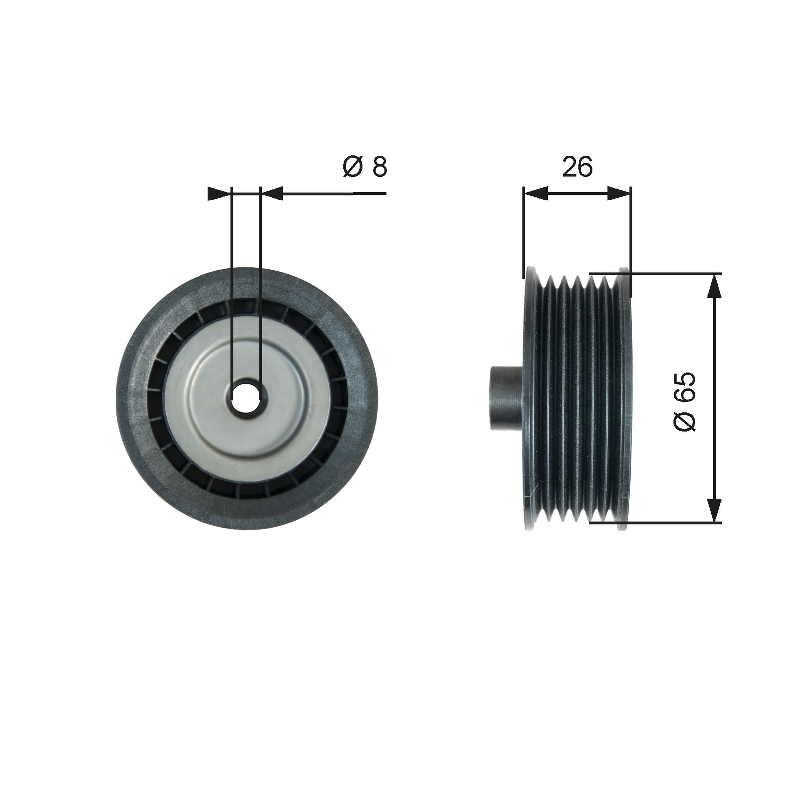 DEFLECTIONGUIDE PULLEY VRIBBED BELT T36776 FOR FORD TRANSIT/TOURNEO/Bus/V363 - Image 4