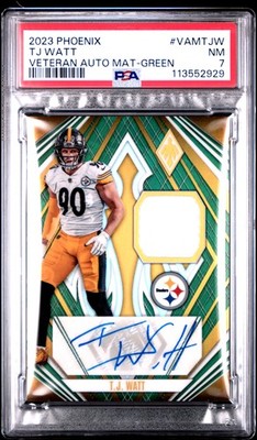 2023 Panini Phoenix - Veteran Autograph Materials T.J. Watt #VAM 2023 Panini Phoenix - Veteran Autograph Materials T.J. Watt #VAM