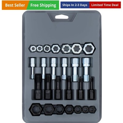 26-Piece Thread Restorer Tap and Die Set, black