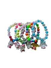 6pc Bracelet Set Girls Beaded Hello Kitty Cinnamoroll Kuromi Pompompurin Melody