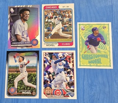 Lot Of 5 Different Baseball Cards Featuring Christopher Morel, Chicago Cubs.