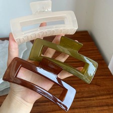13CM Oversized Geometric Shark Claw Clips Versatile Minimalist Hair Accessories