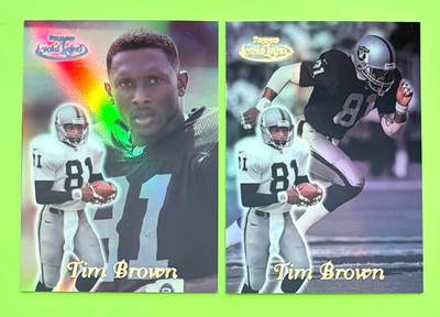 TIM BROWN 1999 TOPPS GOLD LABEL CLASS 1 BLACK LABEL #83 & GOLD LABEL CLASS 2 #83