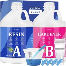 2 Gallon Crystal Clear Self-Leveling Epoxy Resin Kit for Casting and Art