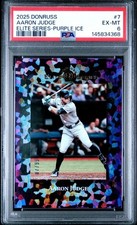 2025 Donruss Elite Series Aaron Judge Purple Ice #7 /99 PSA 6 EX-MT YANKEES