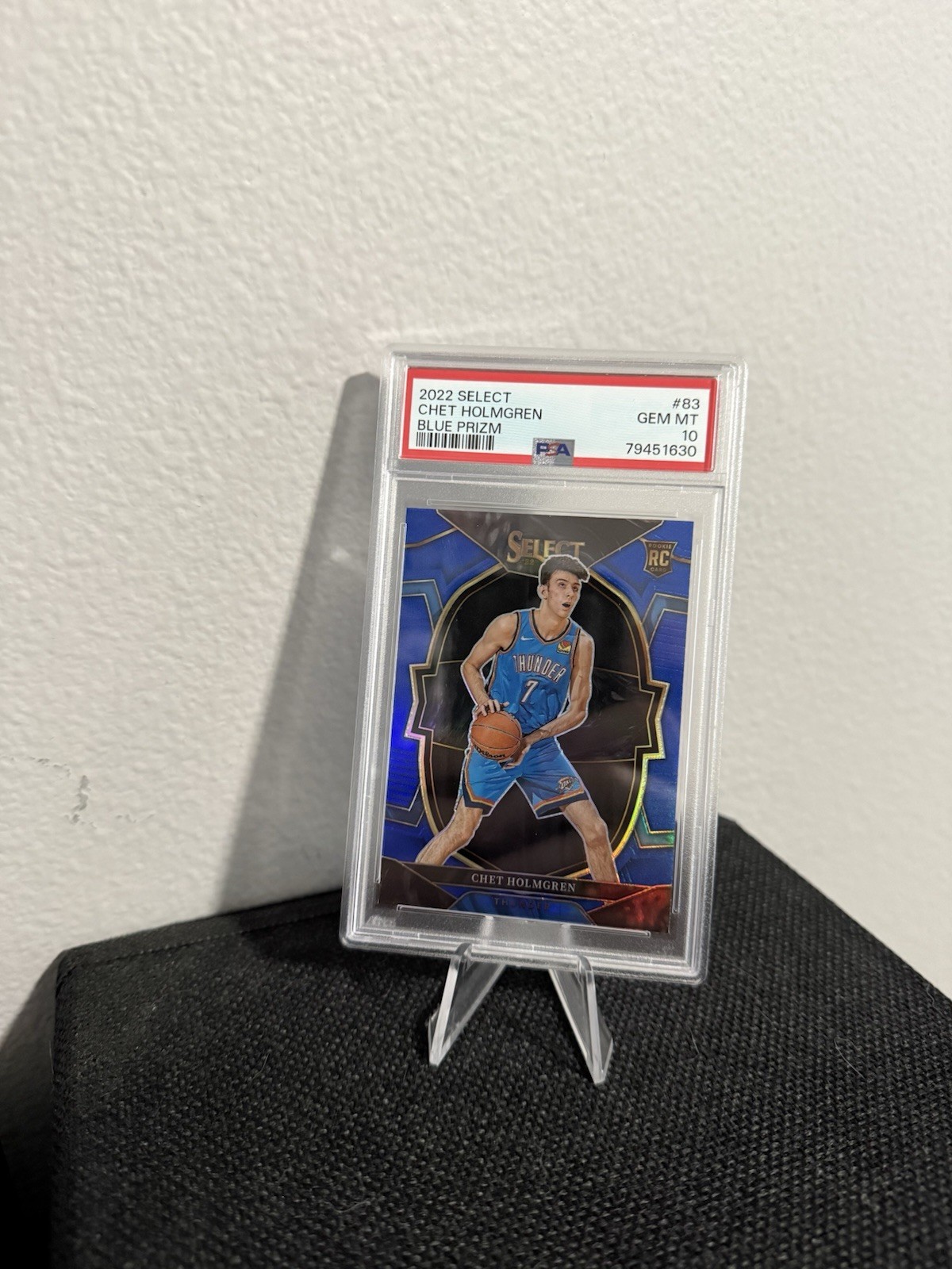 2022-23 Panini Select - Concourse Chet Holmgren #83 Blue Prizm (RC) PSA - 10