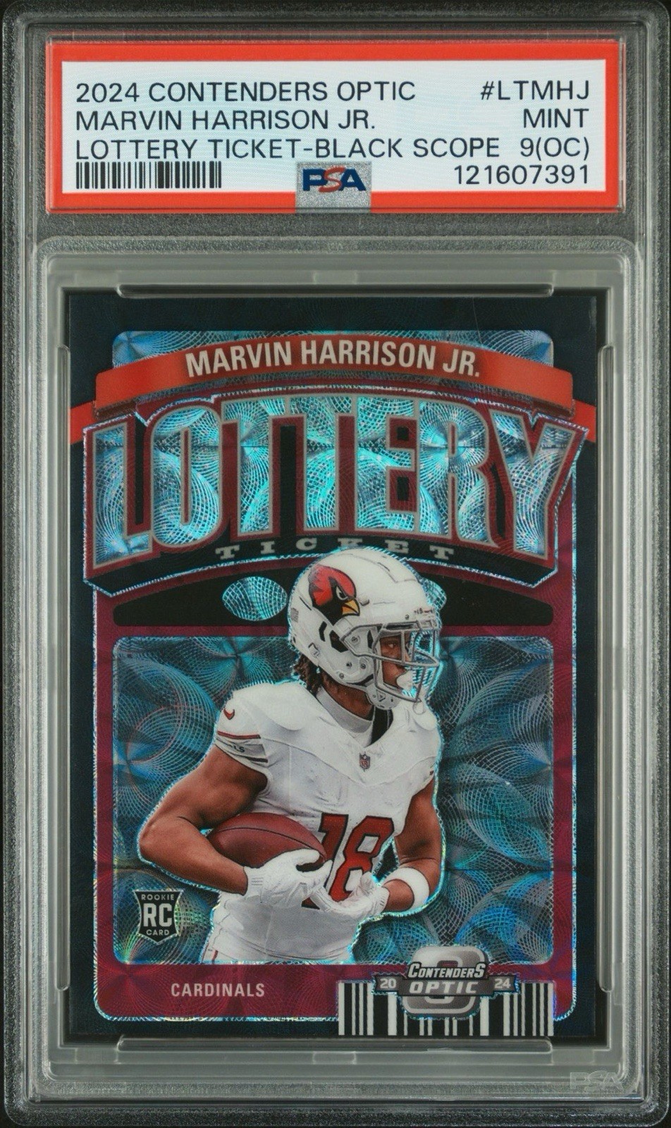 Marvin Harrison Jr. Panini Contenders Optic Lottery Ticket #LTMHJ Black Scope