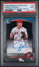 2025 Bowman Chrome Mojo Auto #SS Sammy Stafura Steel Metal PSA 9 /100