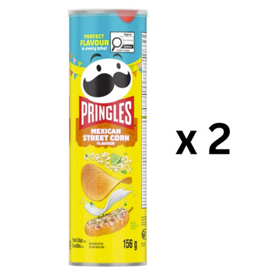 Pringles Potato Chips Mexican Street Corn Flavour (156 g) - Pack of 2