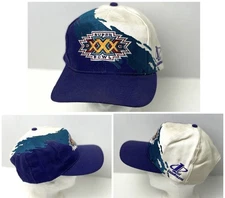 Vintage Logo Athletic Logo 7 Paint Splash Super Bowl XXX Snapback Hat RARE