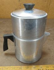 Vtg Chilton Ware made in USA Percolator Aluminum manual coffee pot