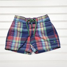 Polo Ralph Boys Lauren Plaid Swim Trunks