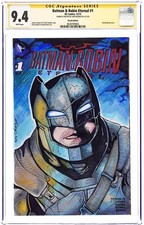 Batman & Robin Eternal #1 Blank VARIANT CGC SS 9.4 Signed & Sketched Sam Rogers