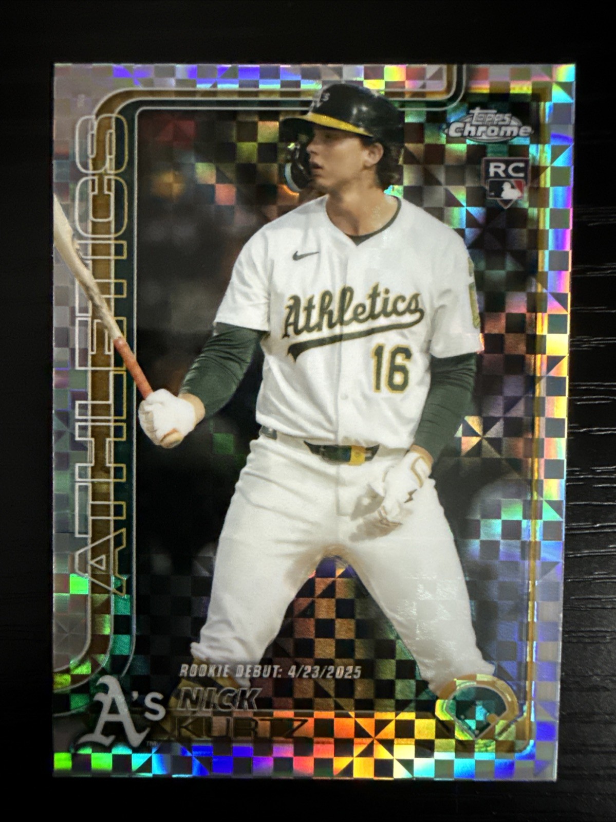 2025 Topps Chrome Update Series - Nick Kurtz Rookie Debut Xfractor #USC180 (RC)