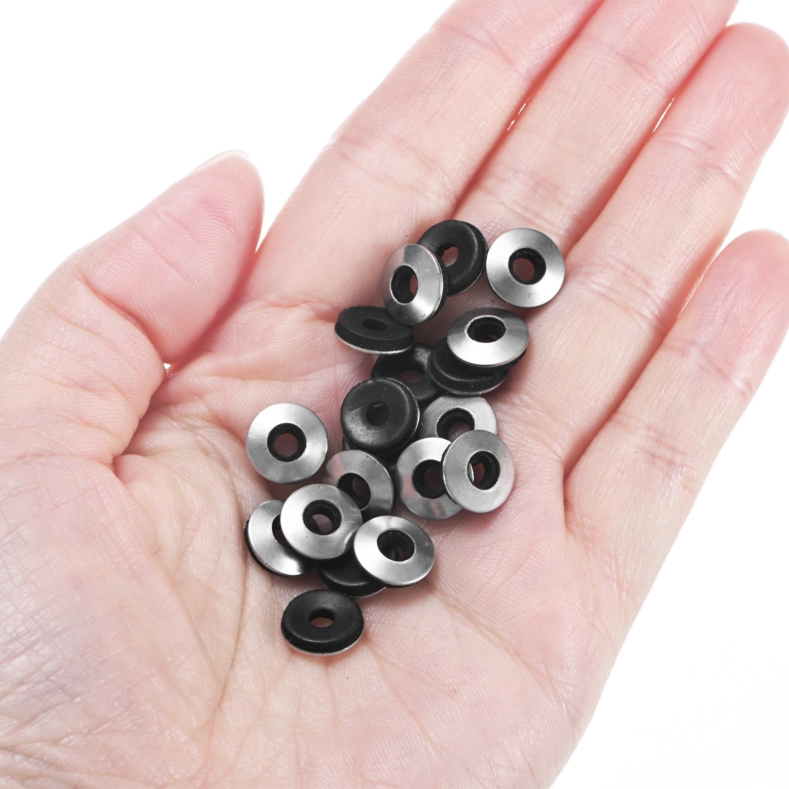 50-Pack Bonded Sealing Rubber Washers, #8x3/8" OD Neoprene Washer Gasket