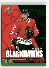 2025-26 Upper Deck Chicago Blackhawks Centennial Patrick Sharp #24 Green