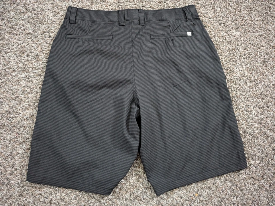 Pantalones Cortos Hang Ten Híbridos Cinturón Negro Gris Rayas Talla 34 Para Hombre Foto 2 de 4