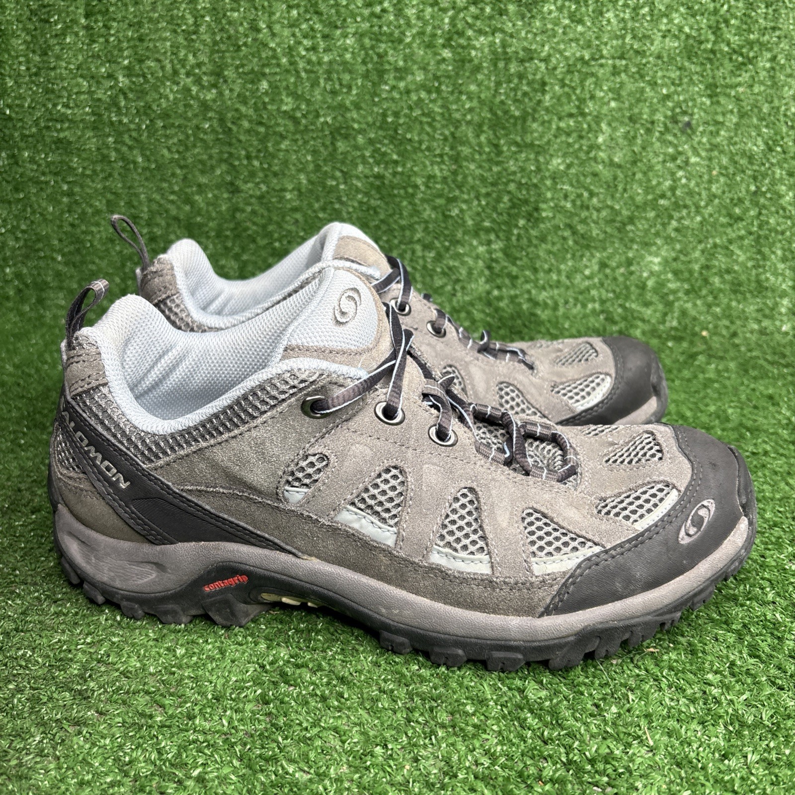 Scarpa da trekking Salomon donna Exit Aero grigia nera Contagrip 449168 taglia US 8 5