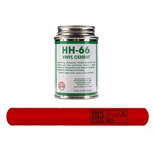 Inflatable Vinyl Cement 12x60 in Red Repair Patch Kit Adhesive 4 Oz HH66 Glue