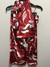 NWT RED MATCHING SKIRT SET WITH HALTER TOP SIZE SMALL
