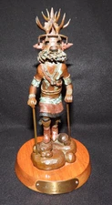 Hopi Artist Ron Ronald Honyouti Bronze Sculpture Kachina Deer Dancer 22/25 Rare