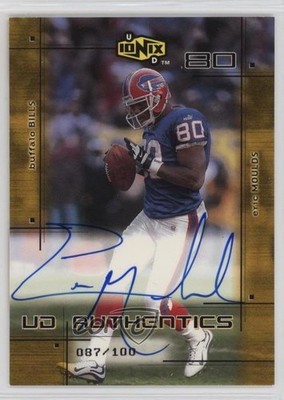 2000 UD Ionix UD Authentics 87/100 Eric Moulds #EM Auto 4f5