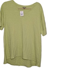 J Jill NWT Top Women  s Sz M Lime Green Everyday Cotton T Casual Comfort Cotton
