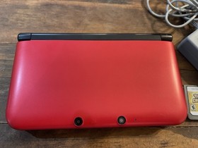 Nintendo 3DS XL Portable Gaming Console - Red and Black w/ Pokemon Conquest Game