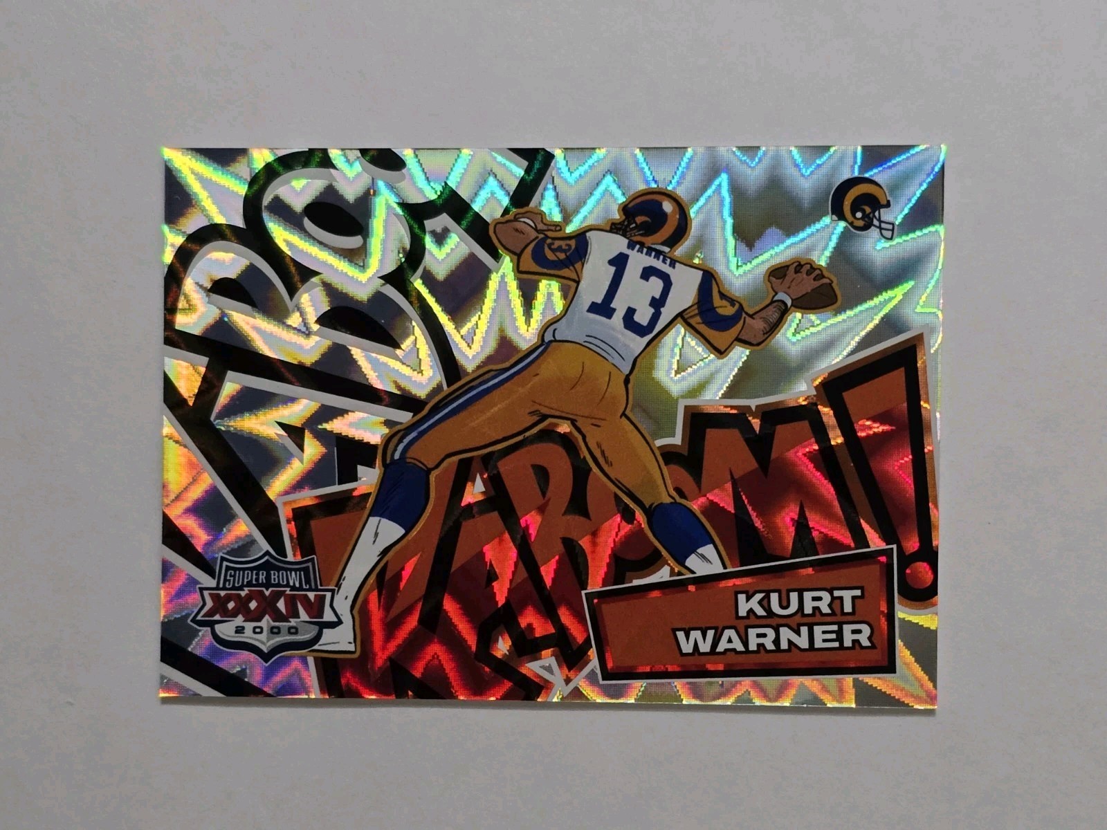 Kurt Warner 2025 Panini Absolute Super Bowl Kaboom SSP CASE HIT - XXXIV #11 Rams