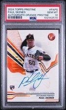 2024 Topps Pristine Pristine Auto Paul Skenes #PAPS Orange /25 PSA 10 Pirates