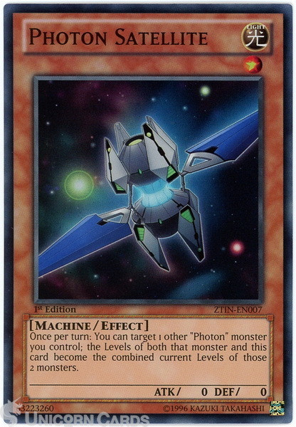 ZTIN-EN007 Photon Satellite Super Rare 1st Edition Mint YuGiOh Card