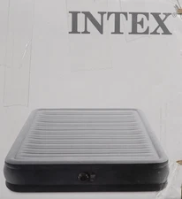Intex Comfort Deluxe Dura-Beam Plush Air Mattress Bed with Built-In Pump Queen