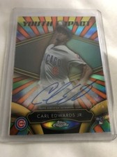 2016 Topps Chrome RC Youth Impact Carl Edwards Jr Auto! /25! Cubs Rare
