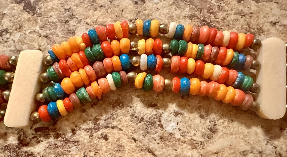 真皮和彩虹珠制作腰带印度制造适合 26 英寸 - 30 英寸腰围 — 第 2/4 张图片