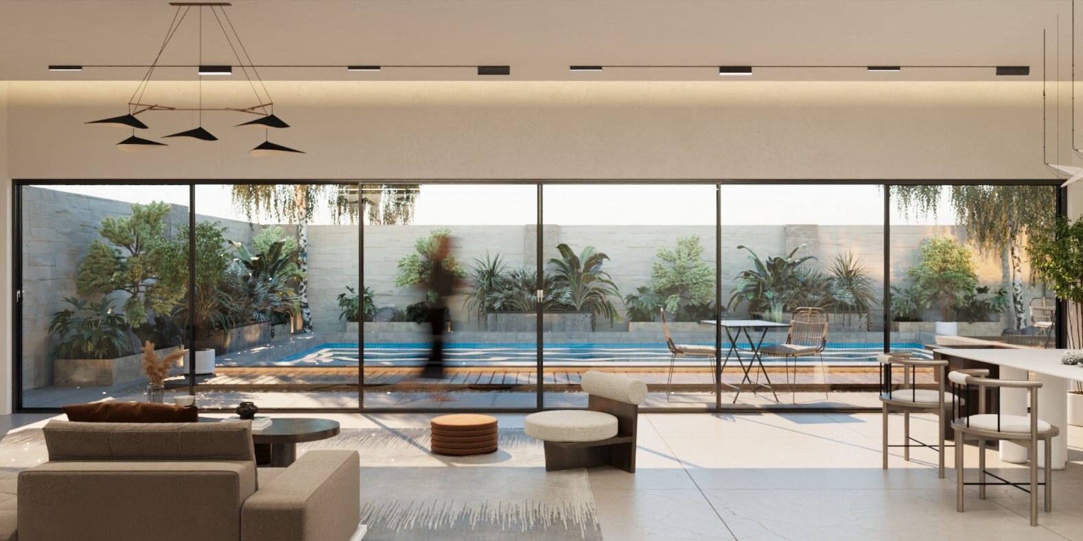 Thermal Aluminum Sliding 6-Panel Patio Door 360