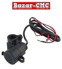 DOPPIA PRESA USB 12V supporto manubrio MOTO QUAD 5V 2.4A IMPERMEABILE smartphone