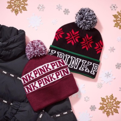 Victorias Secret PINK Beanie Hat Limited Edition Pink Nation 