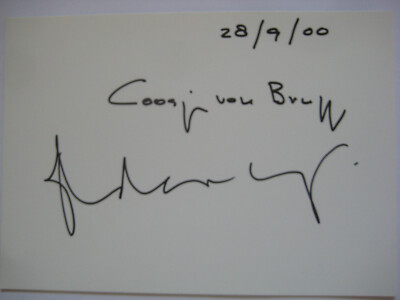 Claes Oldenburg + C.v.Bruggen 2x Signed Card Signature Signature Autograph 