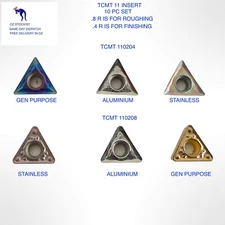 10pc TCMT 110204 110208 Turning Boring Indexable Lathe Carbide Insert Tip