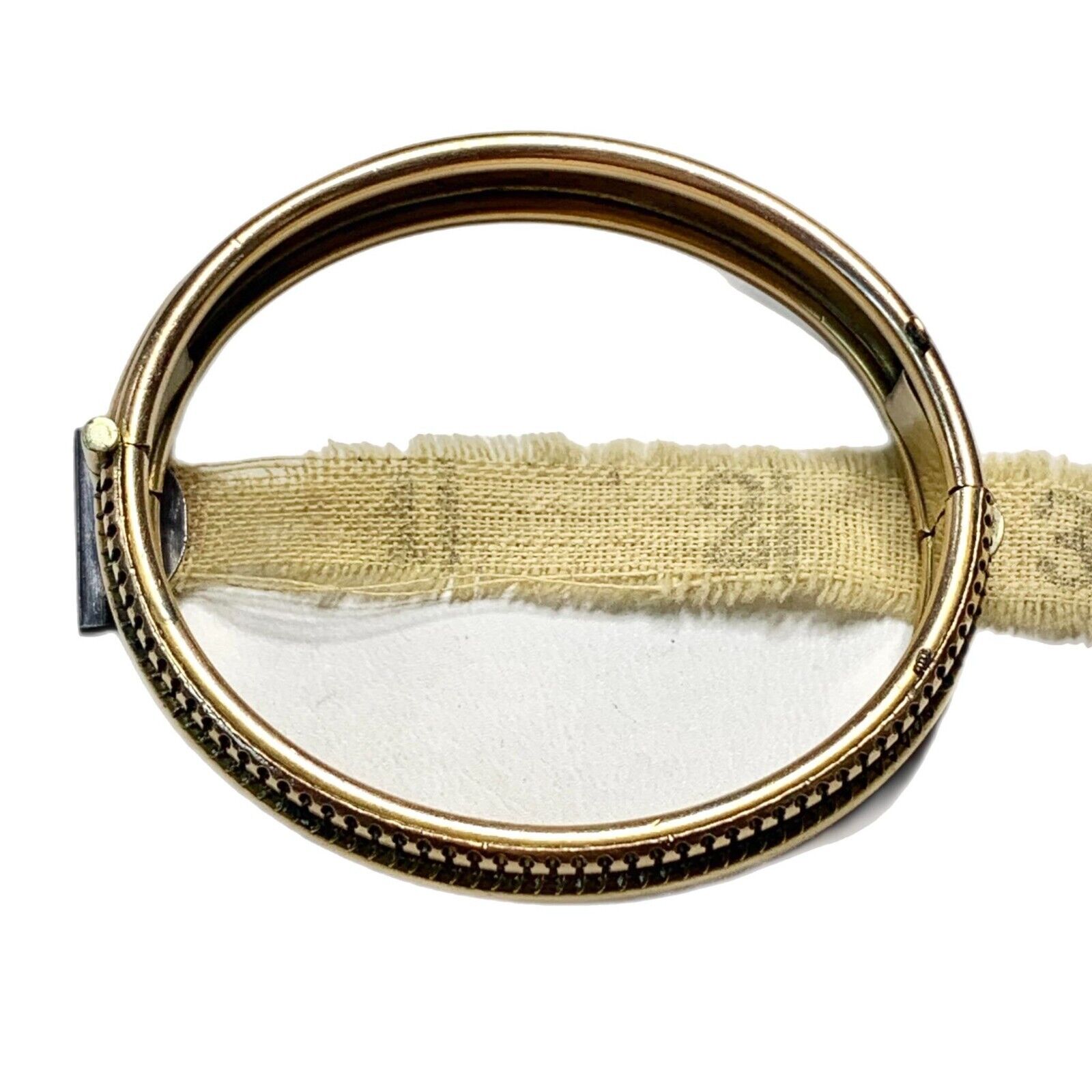 Wide Clamper Bracelet, Gold Fill Bangle, 7” - image 3