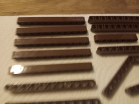 C Lego Lot 16 Old Brown Technic Liftarm 32278 32525 32009 4481 32524