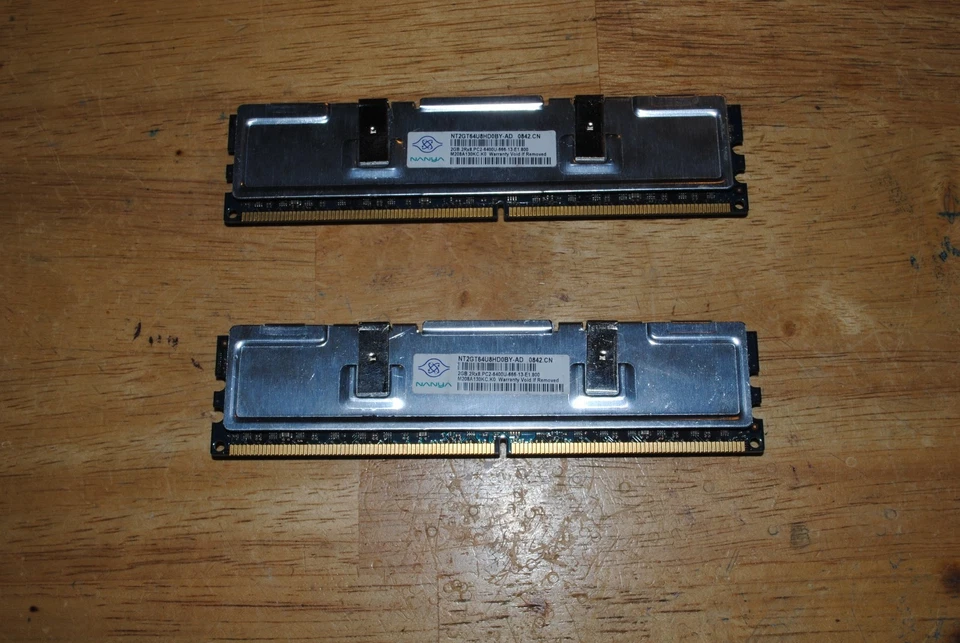 Nanya Desktop Memory 4GB 2x2GB 2RX8 PC2-6400U DDR2-800 Matched set low density - Image 2 of 3